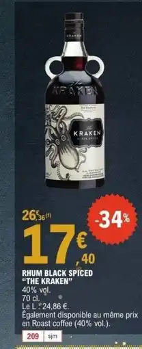 E.Leclerc THE KRAKEN Rhum blanc spiced offre
