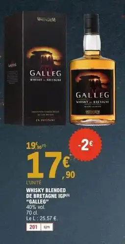 E.Leclerc GALLEG Whisky blended de bretagne igp offre