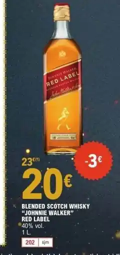 E.Leclerc JOHNNIE WALKER RED LABEL Blended scotch whisky offre