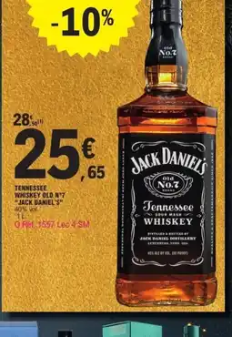 E.Leclerc JACK DANIEL'S Tennessee whiskey old n°7 offre