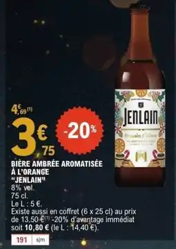 E.Leclerc JENLAIN Bière ambrée aromatisée à l'orange offre