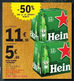 E.Leclerc HEINEKEN Bière blonde offre