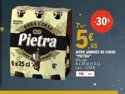 E.Leclerc PIETRA Bière ambrée de corse offre