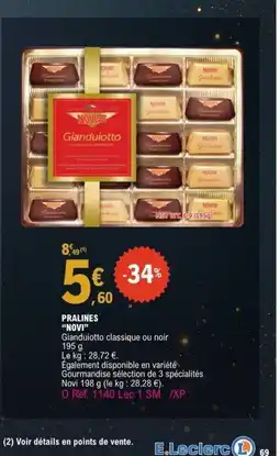 E.Leclerc NOVI Pralines offre