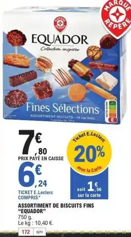 E.Leclerc EQUADOR Assortiment de biscuits fins offre