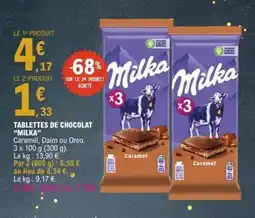 E.Leclerc MILKA Tablttes de chocolat offre