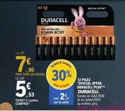 E.Leclerc DURACELL 12 piles special offer offre