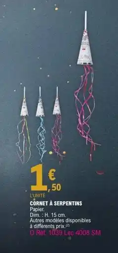 E.Leclerc Cornet à serpentins offre
