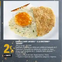 E.Leclerc BIGARD Coquille saint-jacques à la bretonne offre