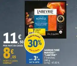 E.Leclerc LABEYRIE Saumon fumé norvège offre