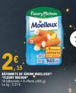 E.Leclerc FLEURY MICHON Bâtonnets de surimi moelleux offre