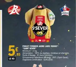 E.Leclerc SAINT SEVER Poulet fermier jaune label rouge offre