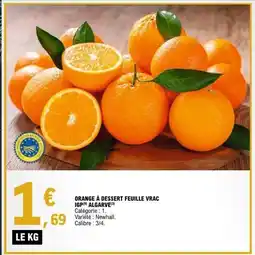 E.Leclerc Orange à dessert feuille vrac igp algarve offre