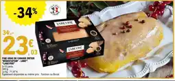 E.Leclerc LABEYRIE Foie gras de canard entier dégustation lobe offre