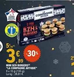 E.Leclerc LA COMPAGNIE ARTIQUE Mini bzh burgers offre