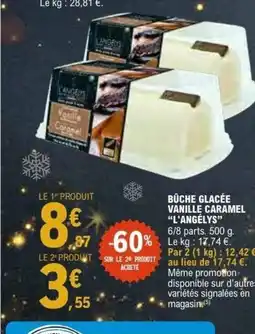 E.Leclerc L'ANGÉLYS Bûche glacée vanille caramel offre