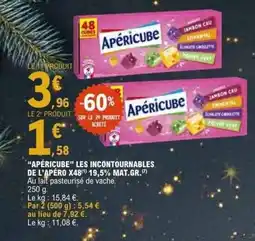 E.Leclerc APÉRICUBE Les incontournables de l'apéro x48 19,5% mat.gr. offre