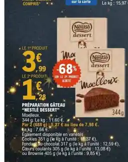 E.Leclerc NESTLÉ DESSERT Préparation gâteau offre