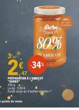 E.Leclerc DARBO Préparation à l'abricot offre