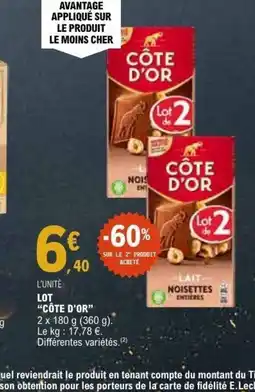 E.Leclerc CÔTE D'OR Lot offre