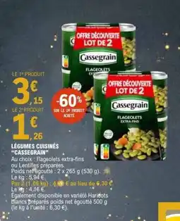 E.Leclerc CASSEGRAIN Légumes cuisinés offre