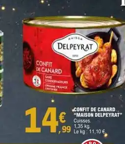 E.Leclerc MAISON DELPEYRAT Confit de canard offre