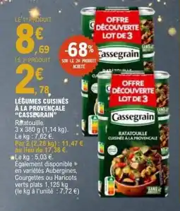 E.Leclerc CASSEGRAIN Légumes cuisinés à la provençale offre