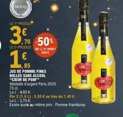 E.Leclerc CŒUR DE POM Jus de pomme fines bulles sans alcool offre
