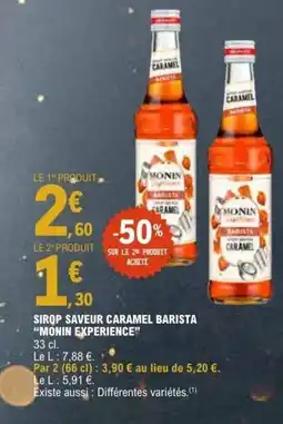 E.Leclerc MONIN EXPERIENCE Sirop saveur caramel barista offre