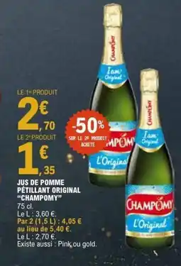E.Leclerc CHAMPOMY Jus de pomme pétillant original offre