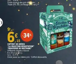 E.Leclerc LA SÉLECTION DÉGUSTATION BRASSERIE DE BRETAGNE Coffret de bières offre