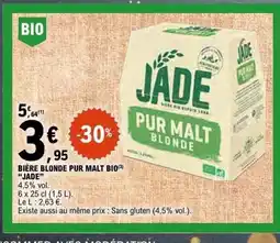 E.Leclerc JADE Bière blonde pur malt bio offre