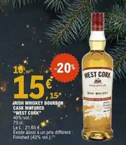 E.Leclerc WEST CORK Irish whiskey bourbon cask matured offre