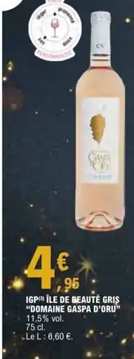 E.Leclerc DOMAINE GASPA D'ORU Igp île de beauté gris offre