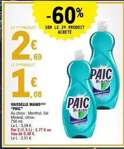 E.Leclerc PAIC Vaisselle mains offre