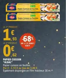 E.Leclerc ALBAL Papier cuisson offre