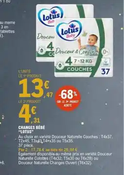 E.Leclerc LOTUS Changes bébé offre