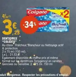 E.Leclerc COLGATE Dentifrice offre