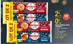 E.Leclerc JACQUET Toasts spécial fêtes offre