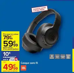 Carrefour JBL Casque sans fil offre