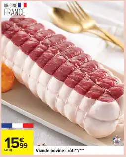 Carrefour Viande bovine: rôti offre