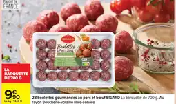 Carrefour BIGARD 28 boulettes gourmandes au porc et boeuf offre