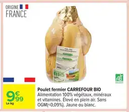Carrefour CARREFOUR BIO Poulet fermier offre