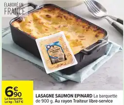 Carrefour Lasagne saumon epinaros offre