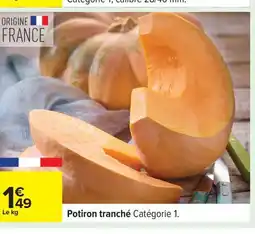 Carrefour Potiron tranché offre