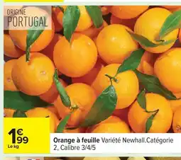 Carrefour Orange à feuille offre