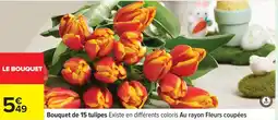Carrefour Bouquet de 15 tulipes offre