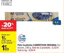 Carrefour CARREFOUR ORIGINAL Pâte feuilletée offre