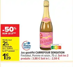 Carrefour CARREFOUR SENSATION Jus gazeifié offre