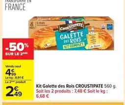 Carrefour CROUSTIPATE Kit Galette des Rois offre